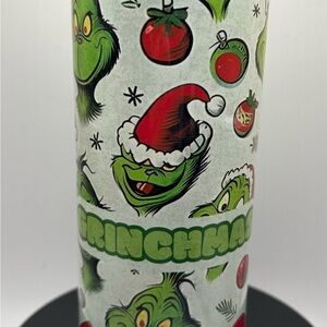 Grinch Christmas Themed Tumbler
